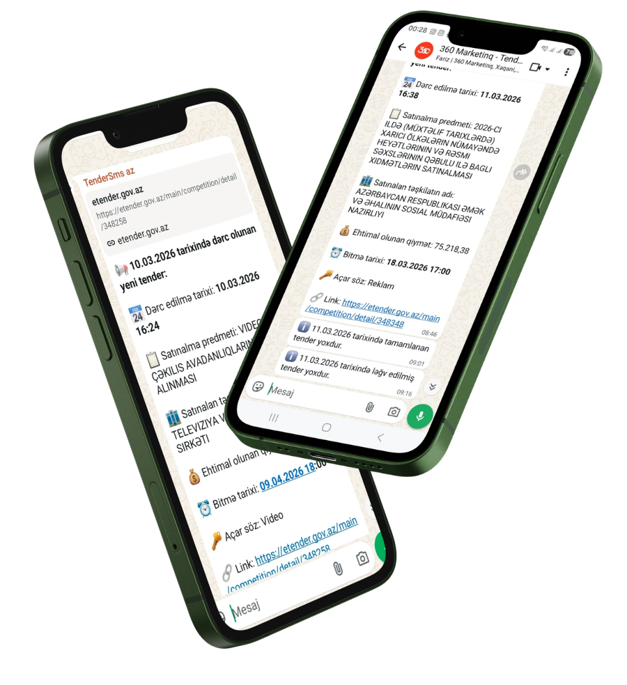 TenderSMS WhatsApp bildirişləri
